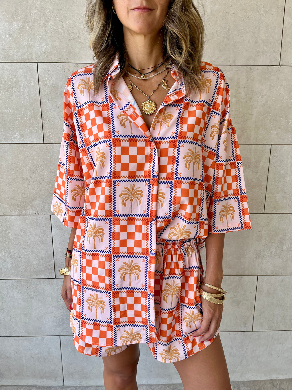 Checkered Short Sleeve Shirt