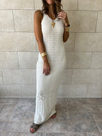 White Starlight Lined Dress