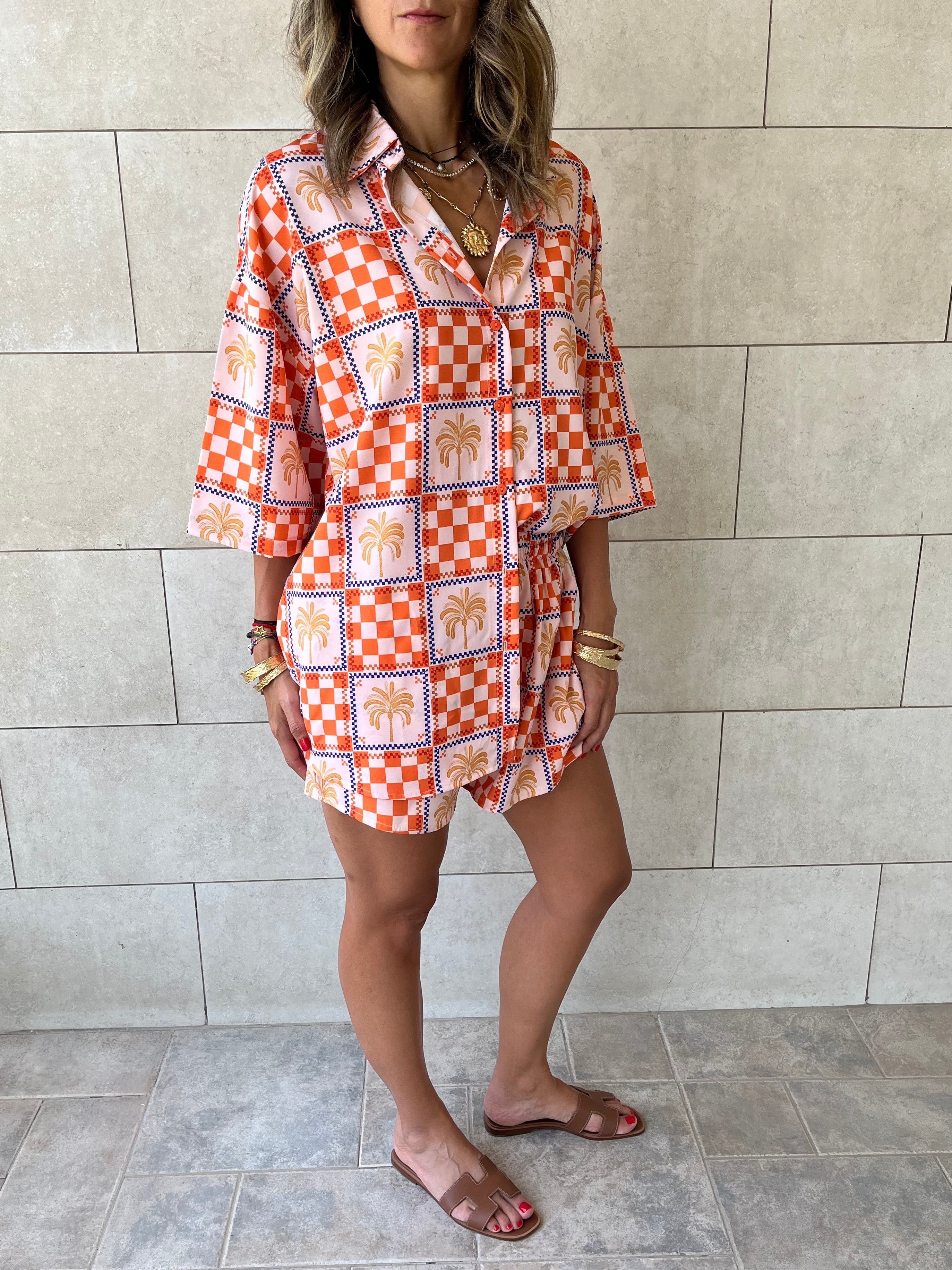 Checkered Short Sleeve Shirt