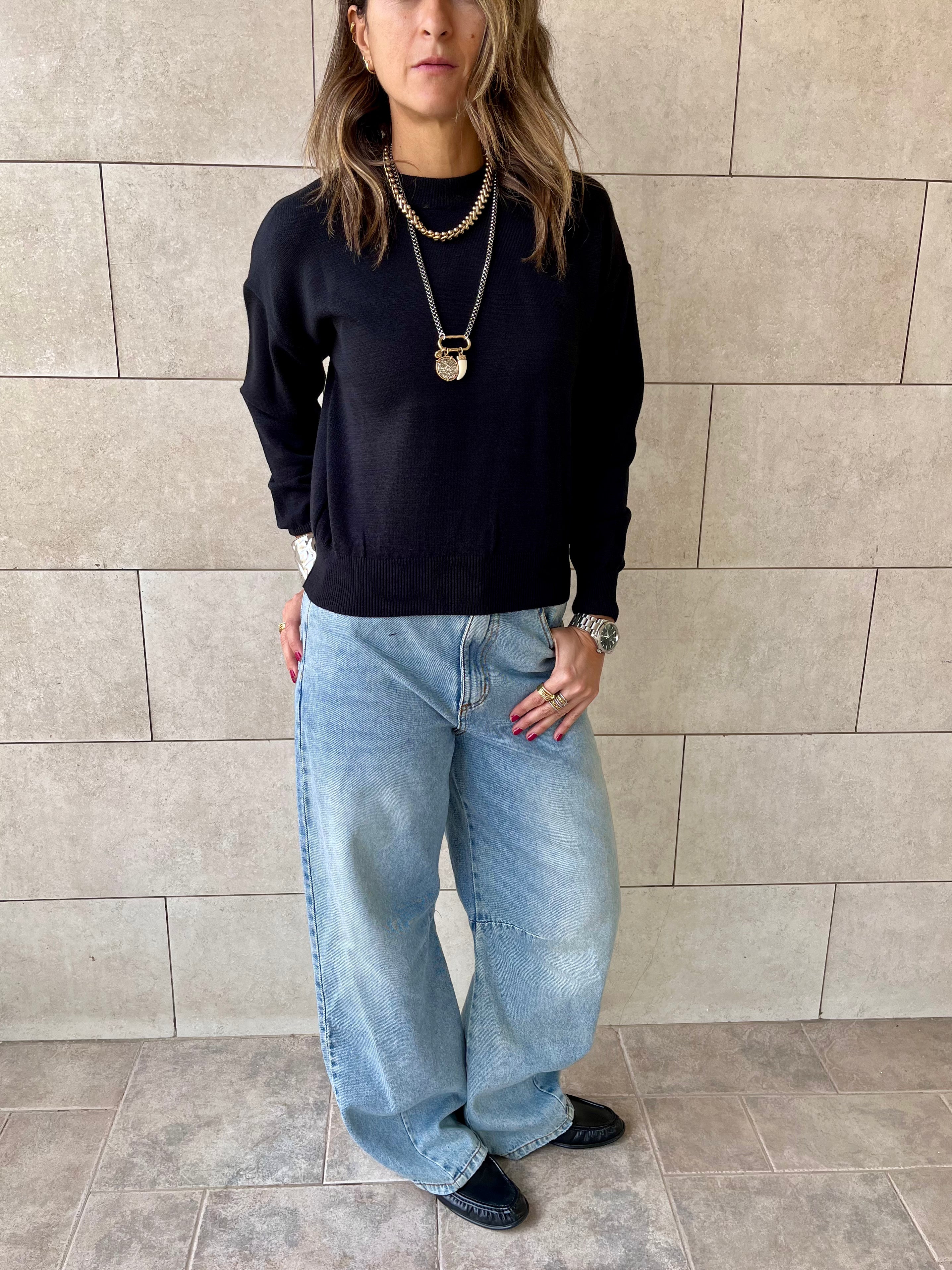 Black Signature Basic Pullover