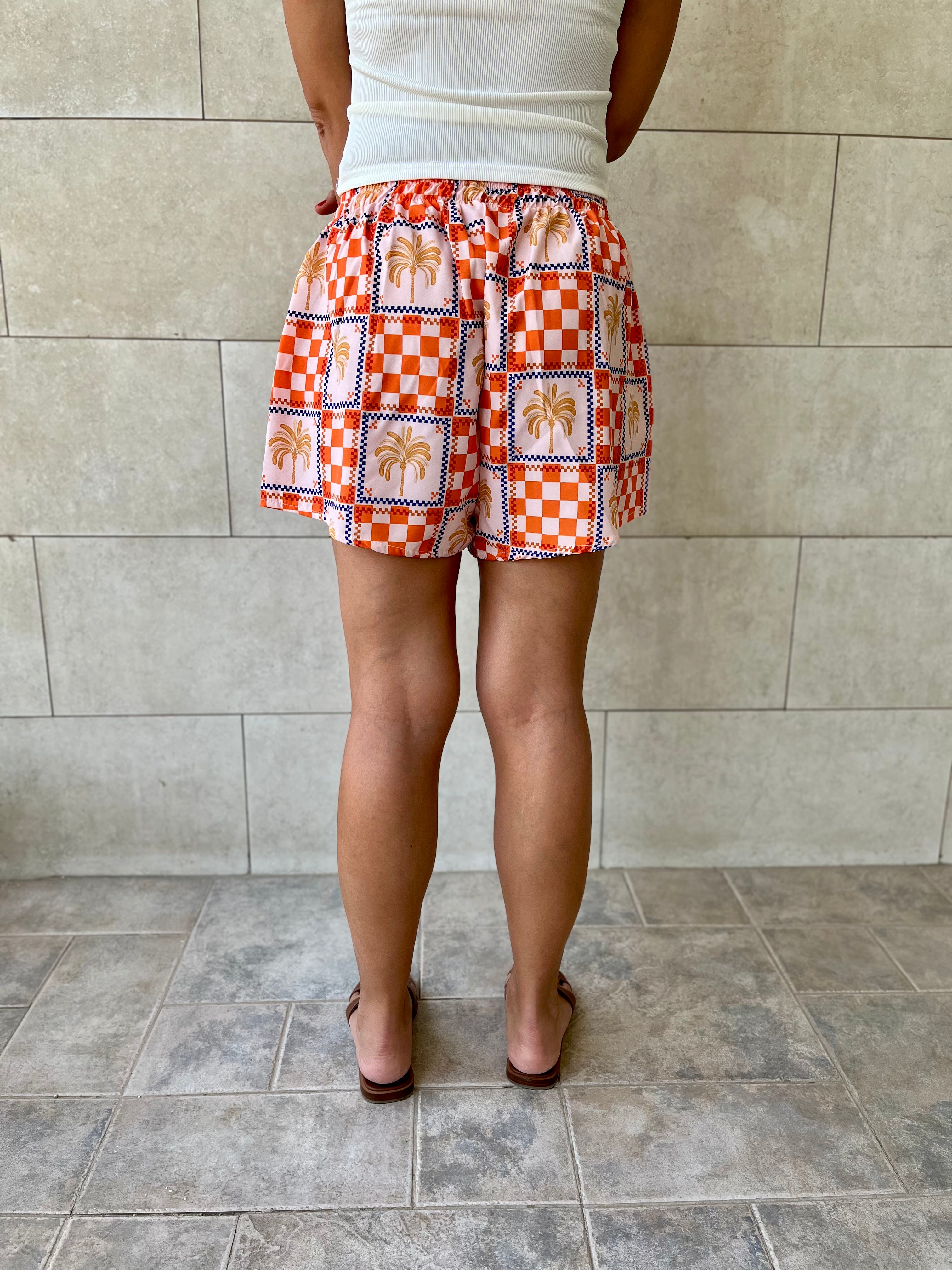 Checkered Printed Shorts