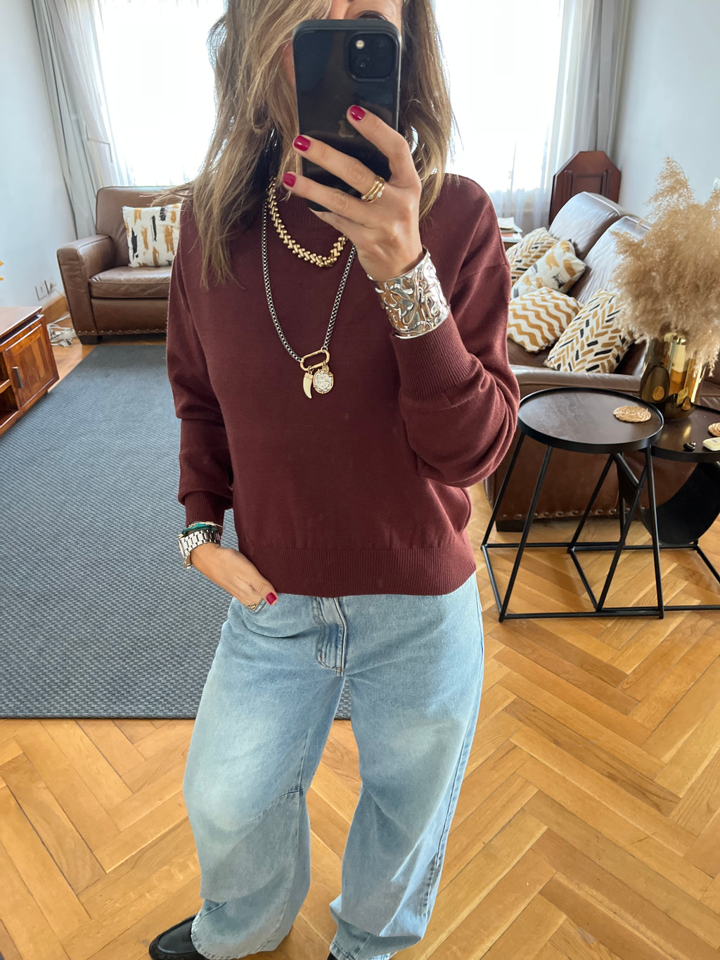 Brown Signature Basic Pullover