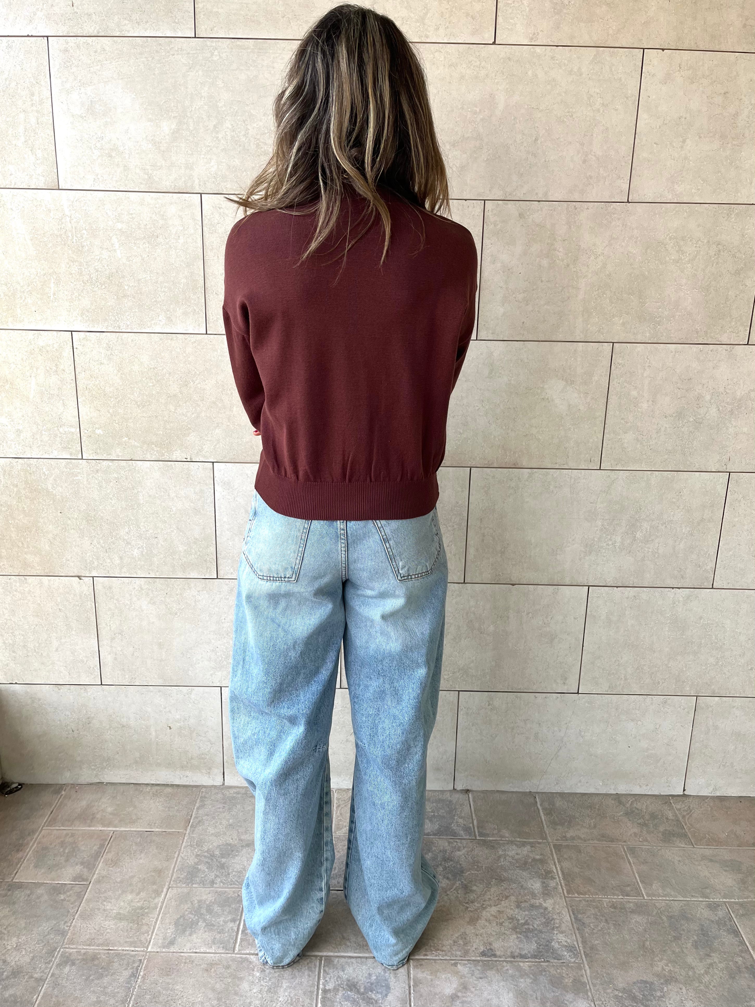 Brown Signature Basic Pullover