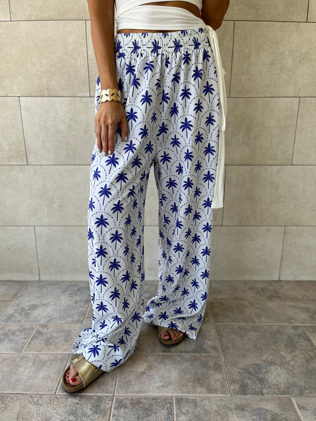 Blue Palms Printed Pants