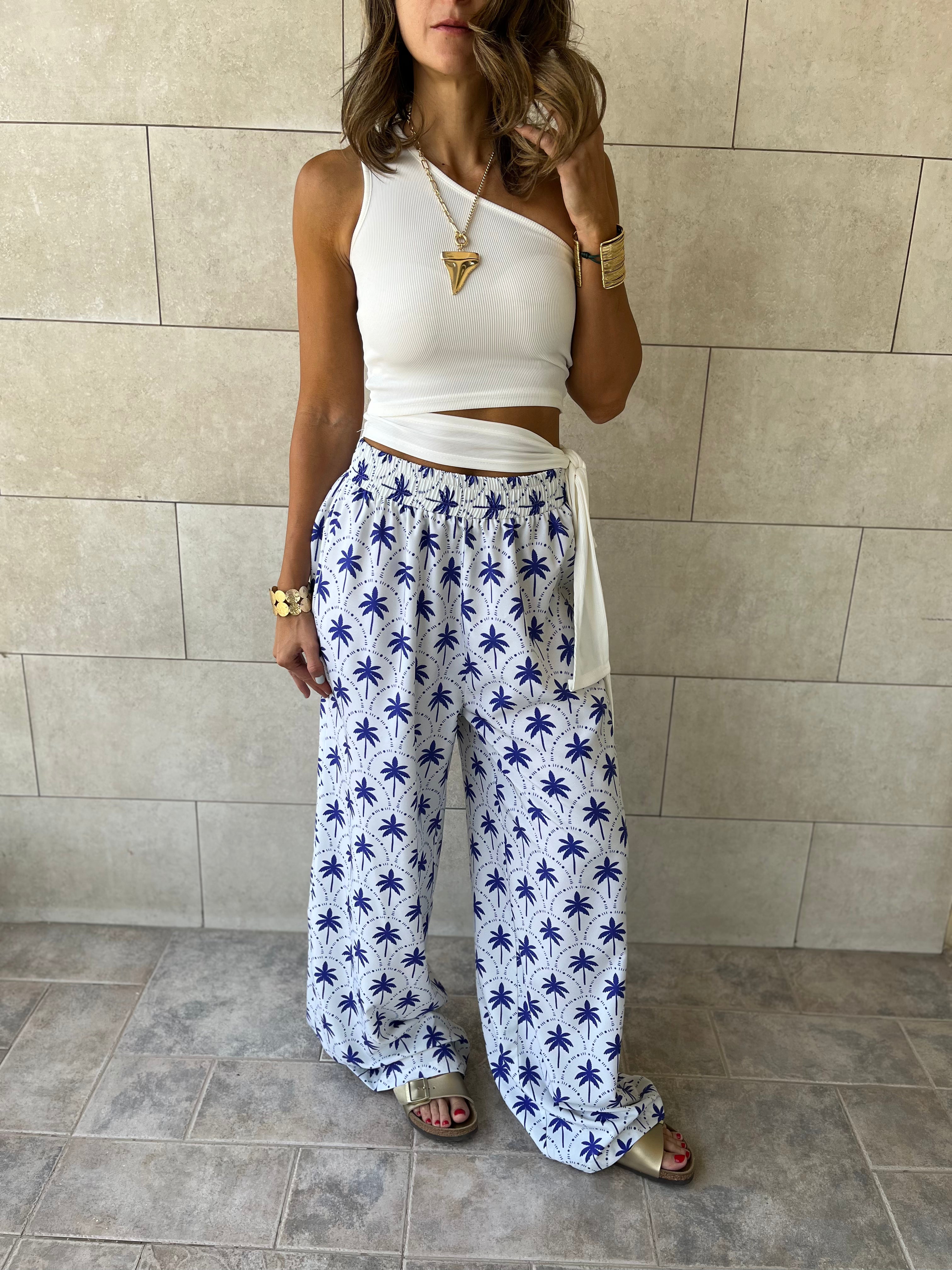 Blue Palms Printed Pants