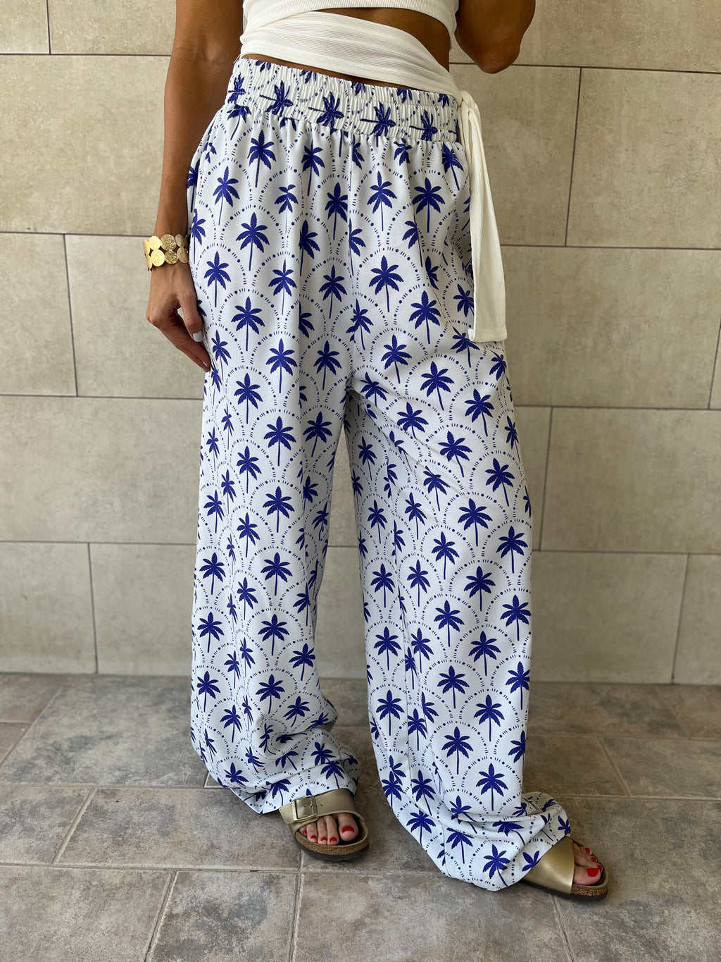 Blue Palms Printed Pants