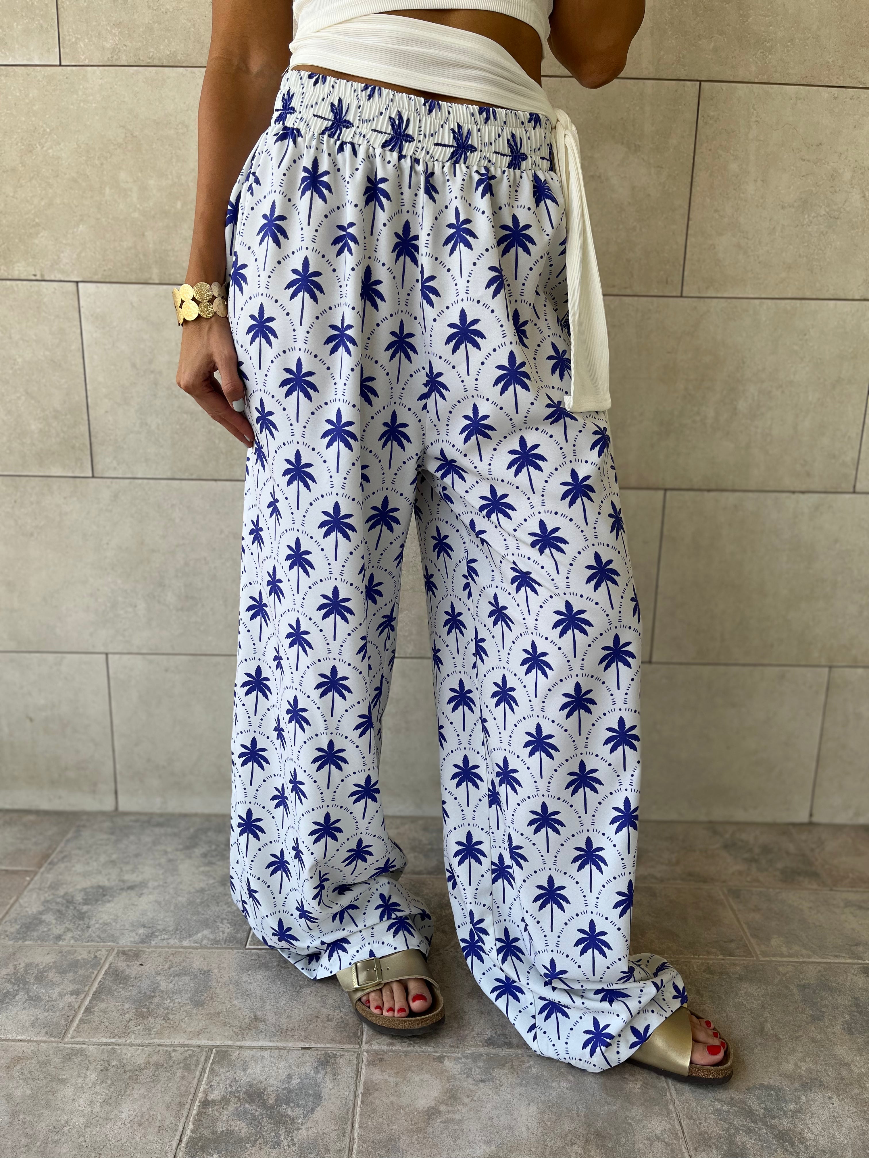 Blue Palms Printed Pants
