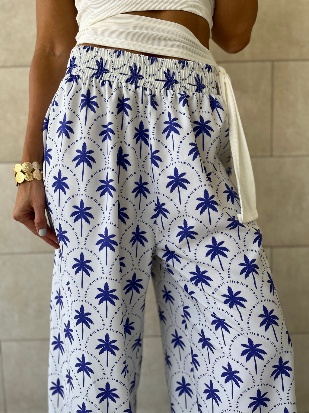 Blue Palms Printed Pants