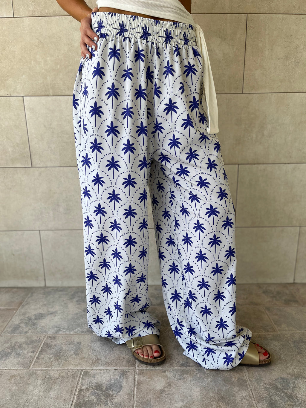 Blue Palms Printed Pants