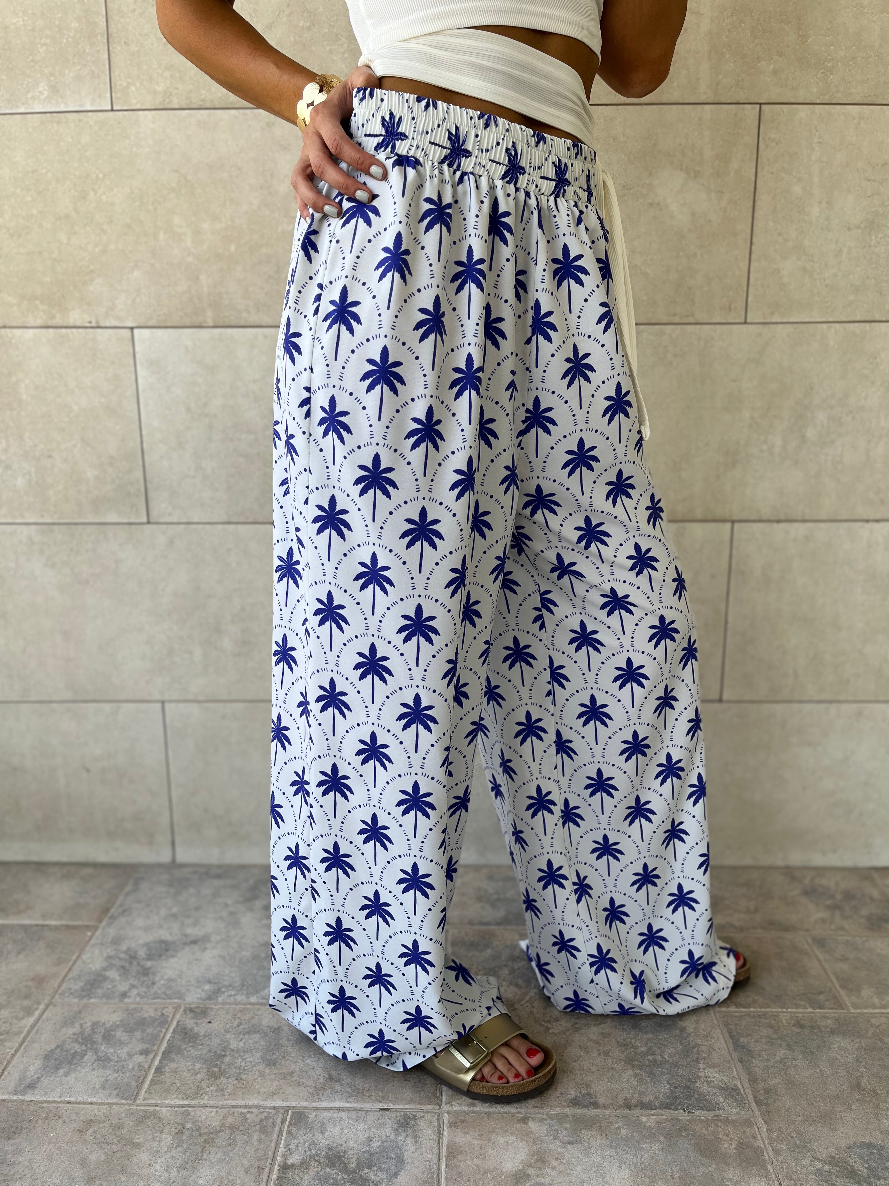 Blue Palms Printed Pants
