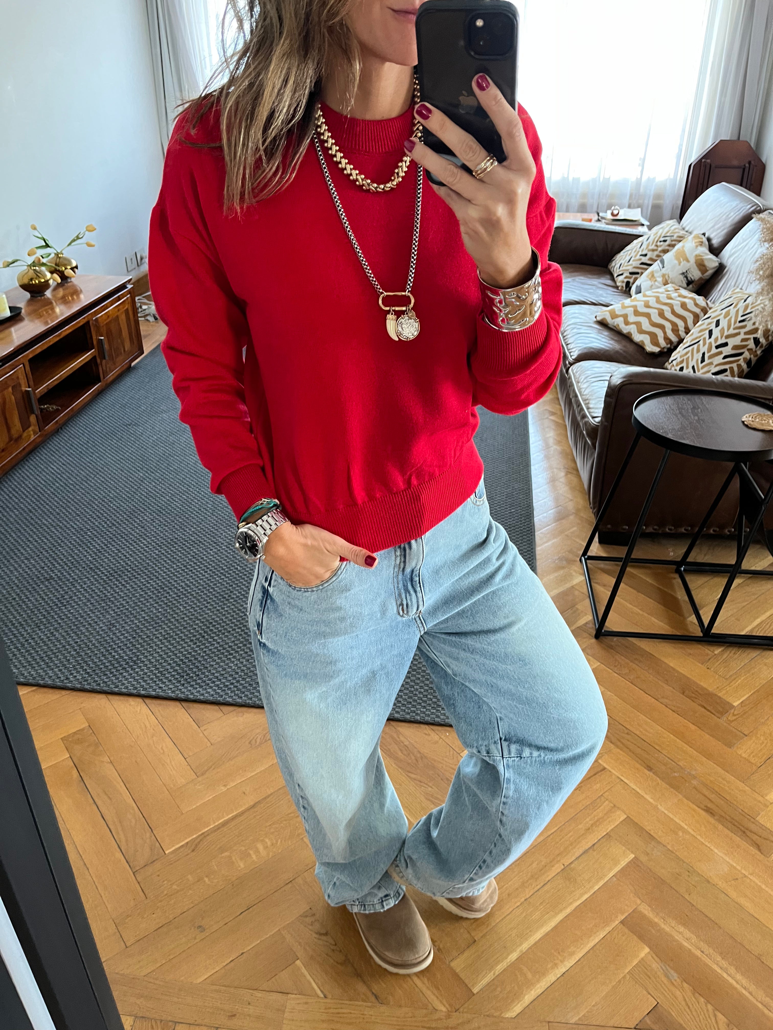 Red Signature Basic Pullover