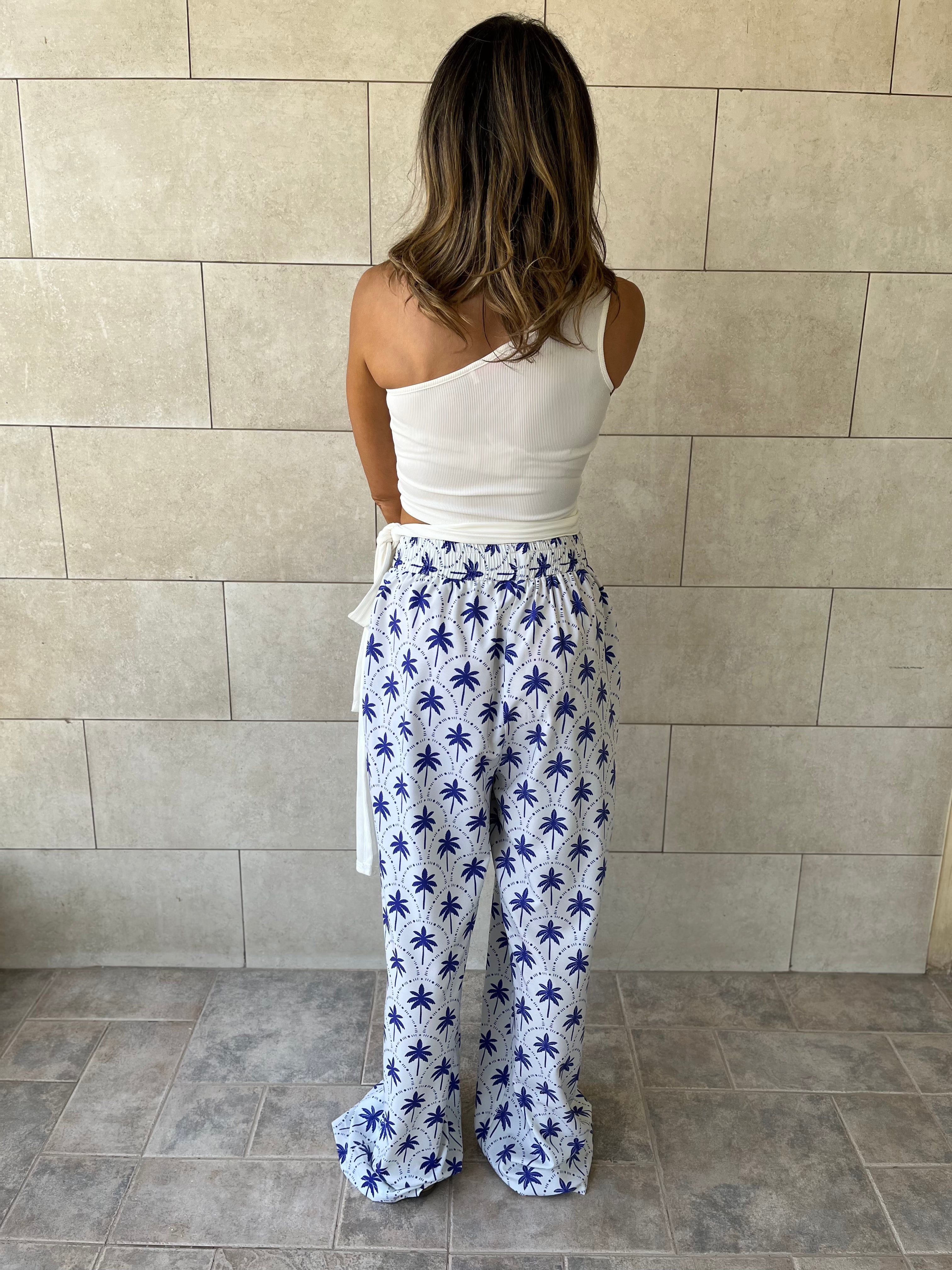 Blue Palms Printed Pants