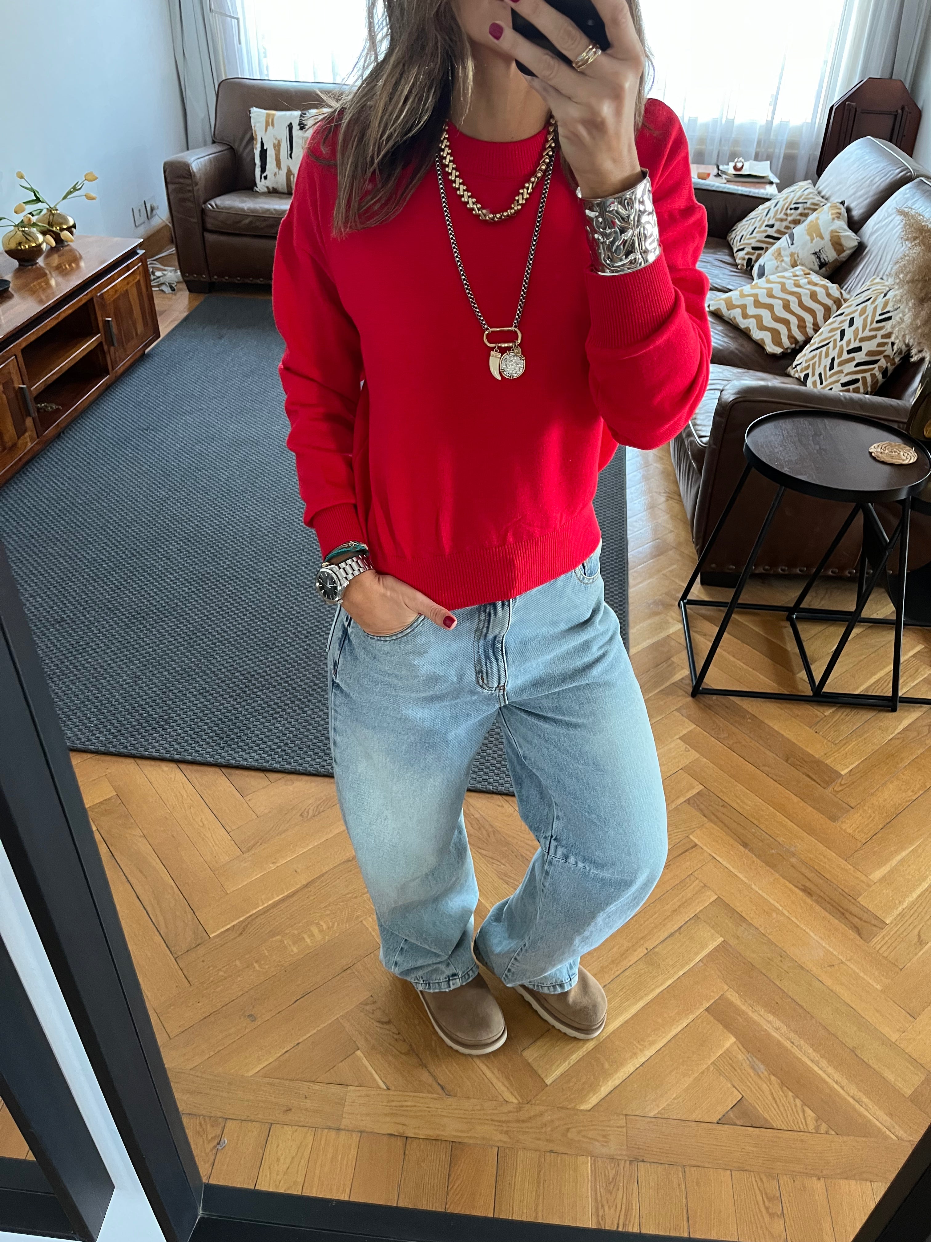 Red Signature Basic Pullover