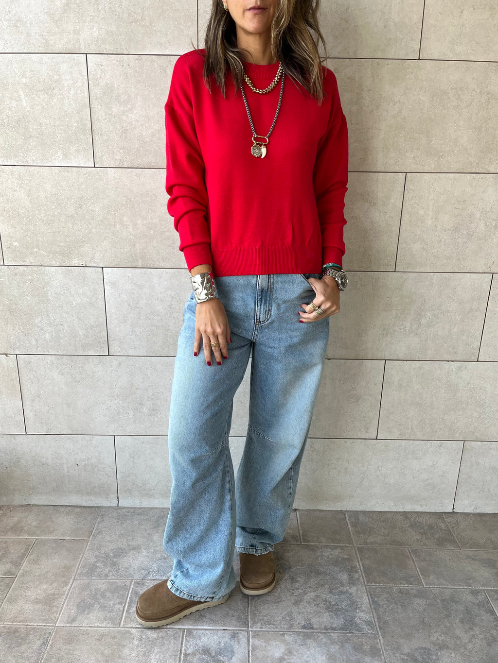 Red Signature Basic Pullover