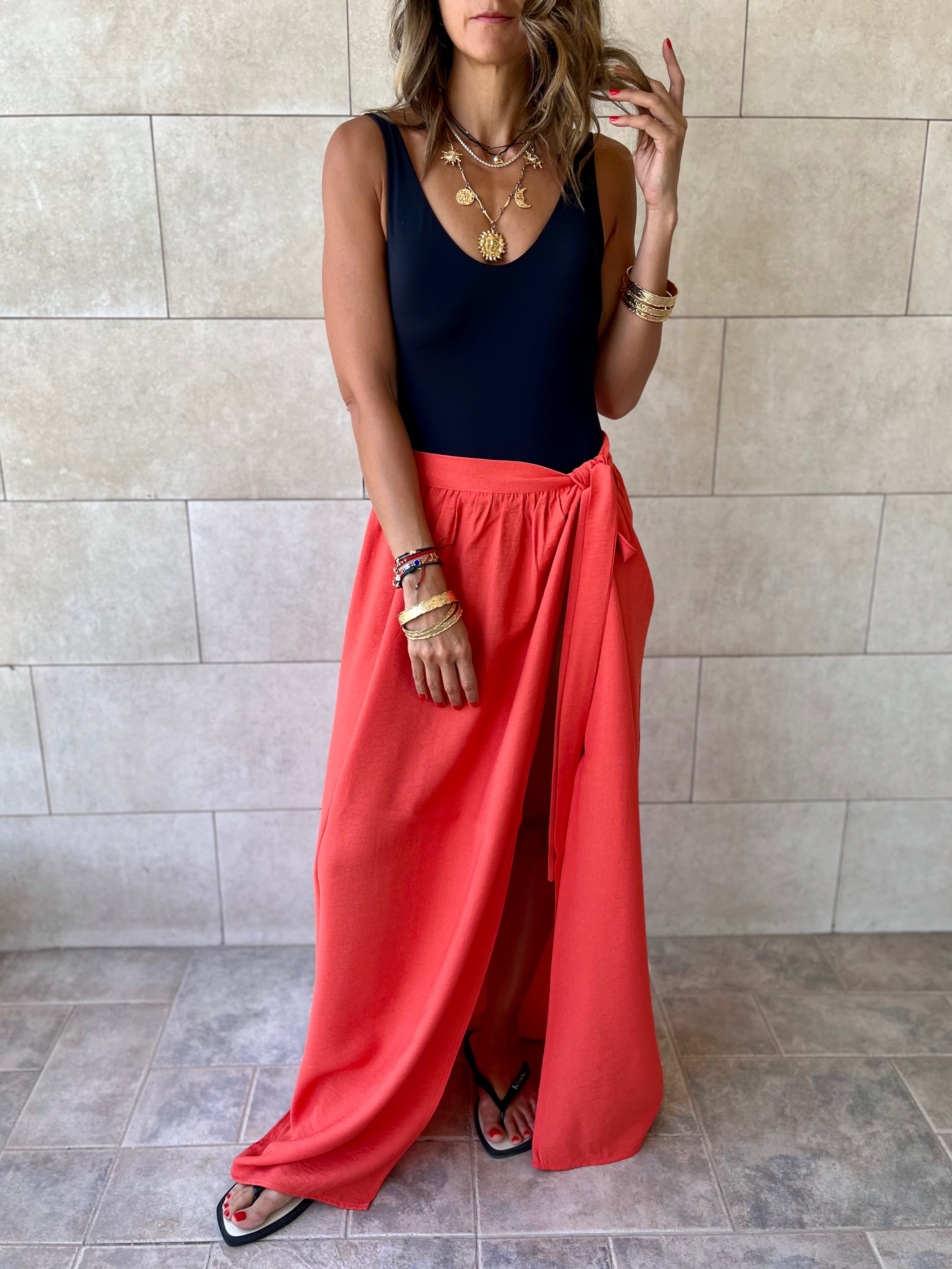 Watermelon Beach Life Beach Wrap Skirt