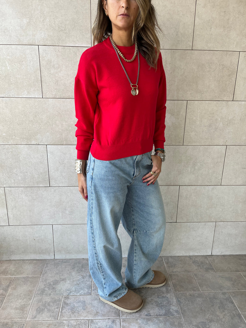 Red Signature Basic Pullover