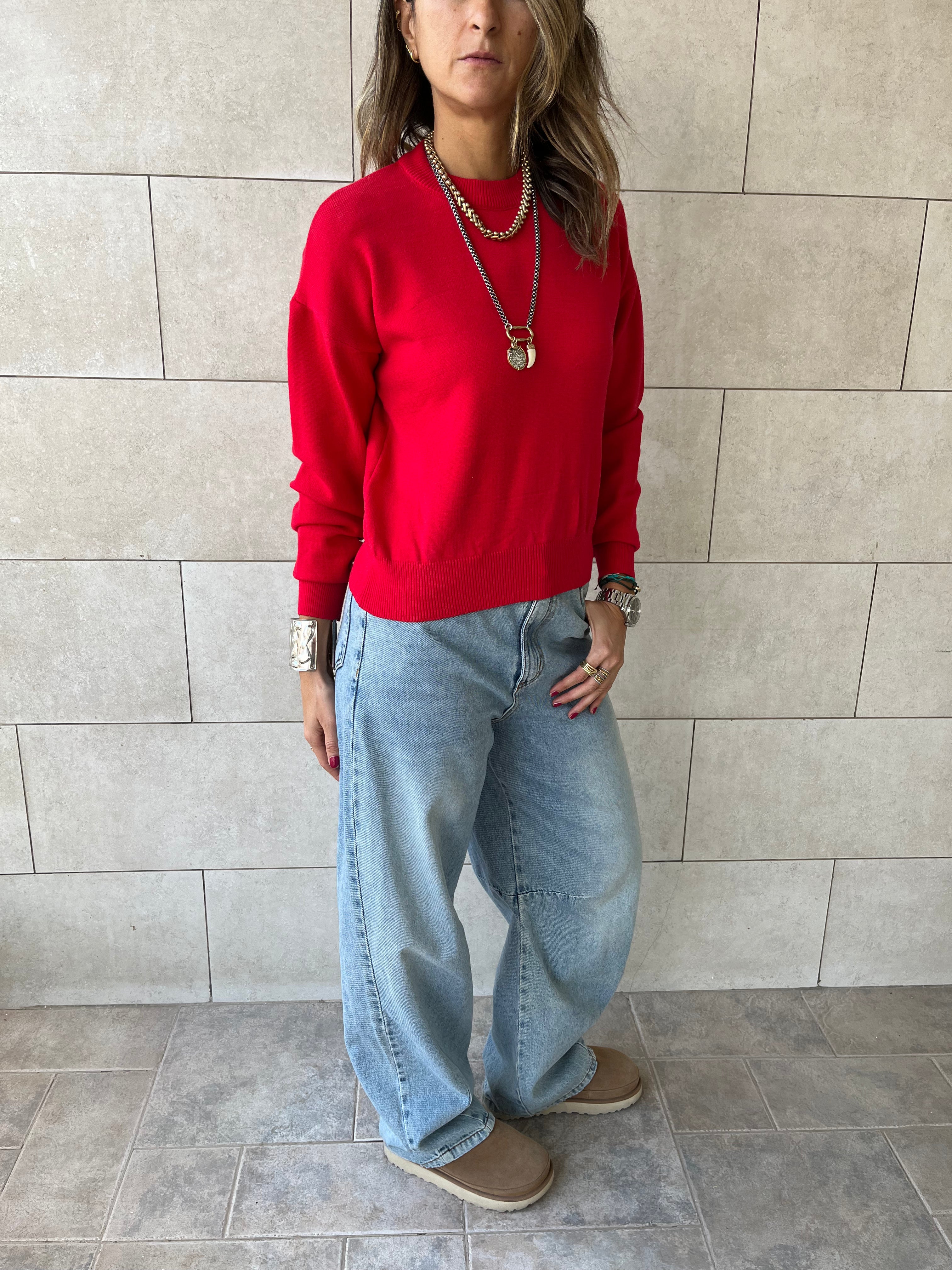 Red Signature Basic Pullover