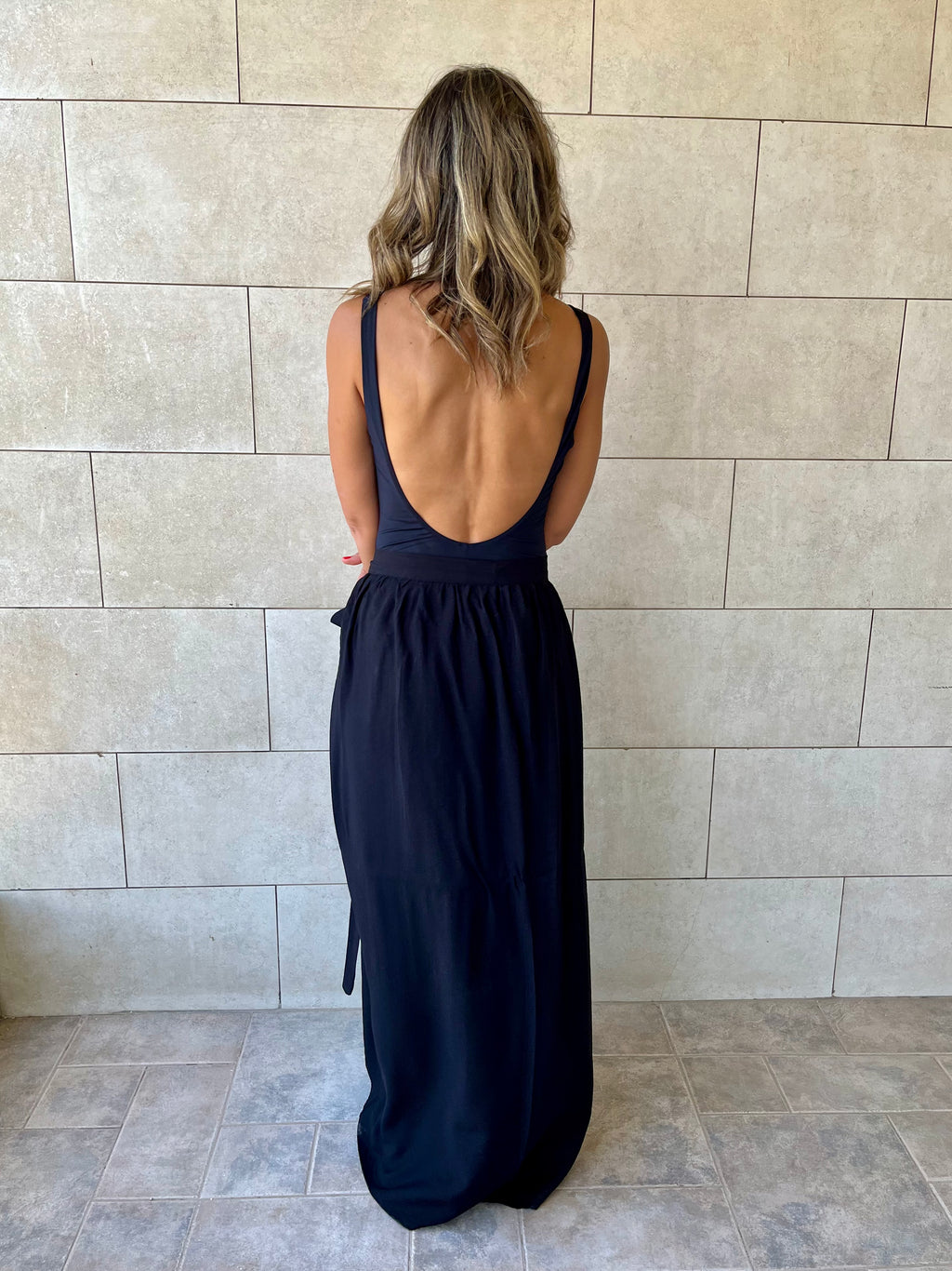 Black Beach Life Beach Wrap Skirt