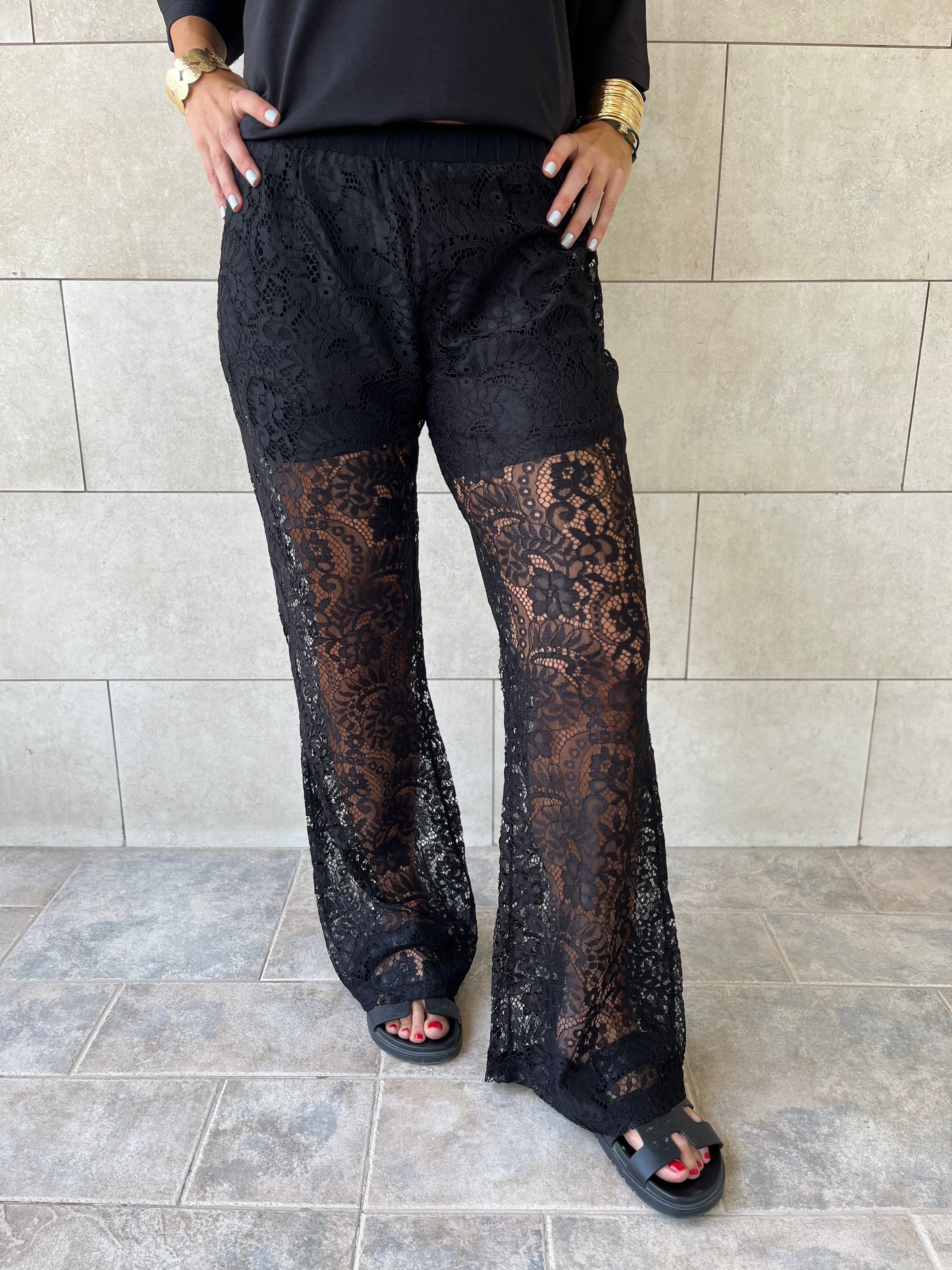 Black Lace Pants
