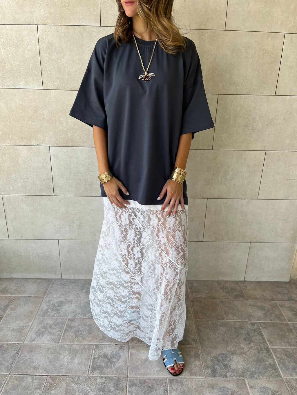 White Frillu Lace Skirt