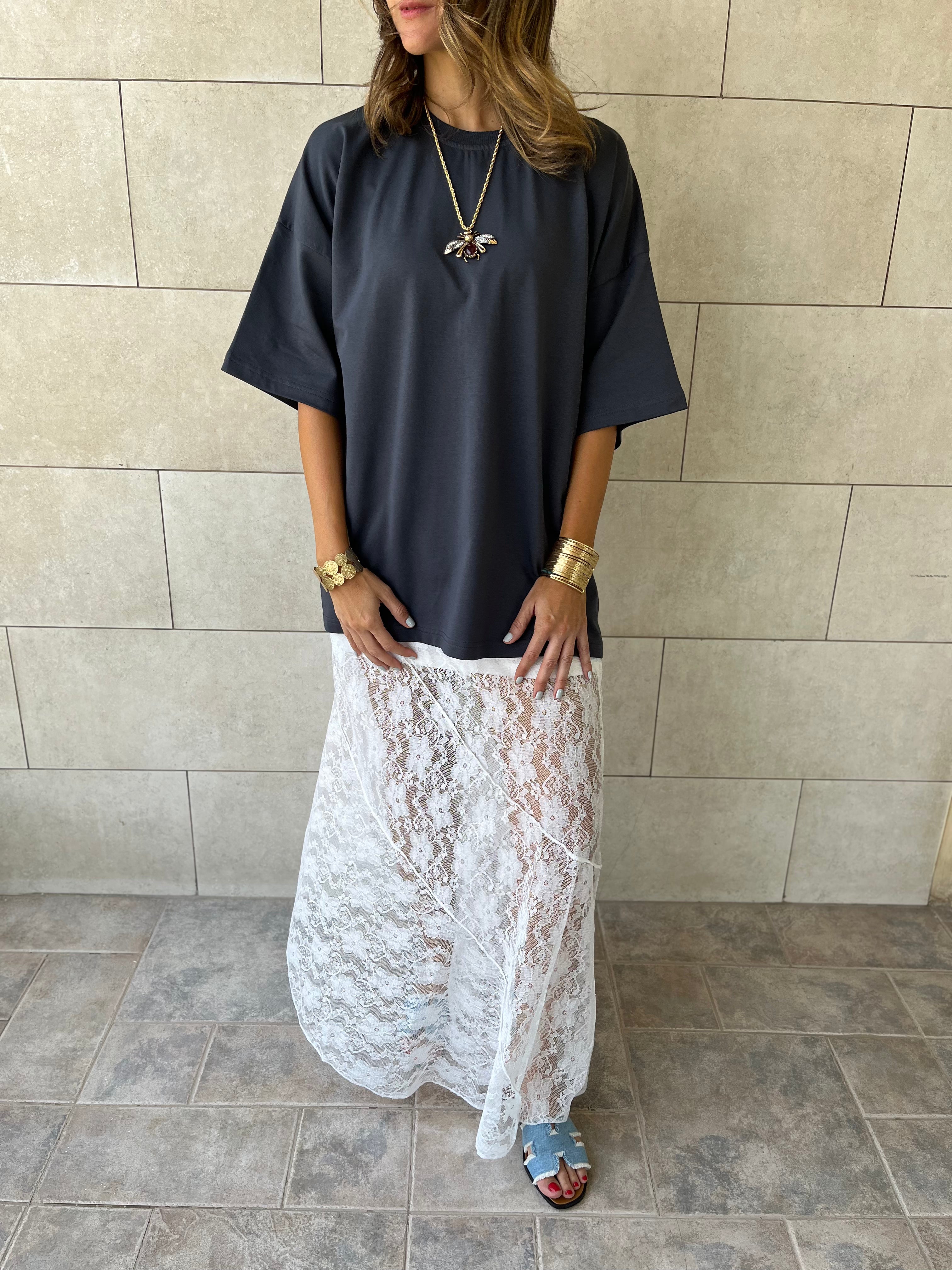 White Frillu Lace Skirt