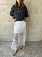 White Frillu Lace Skirt