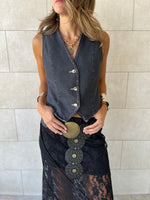 Grey Denim Street Icon Vest