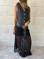Grey Denim Street Icon Vest