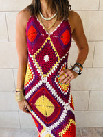Burgundy For The Love Of Love Crochet Coverup