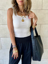 Black Frillu Leather Belt Bag