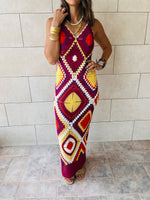 Burgundy For The Love Of Love Crochet Coverup