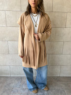 Beige Fringe Jacket