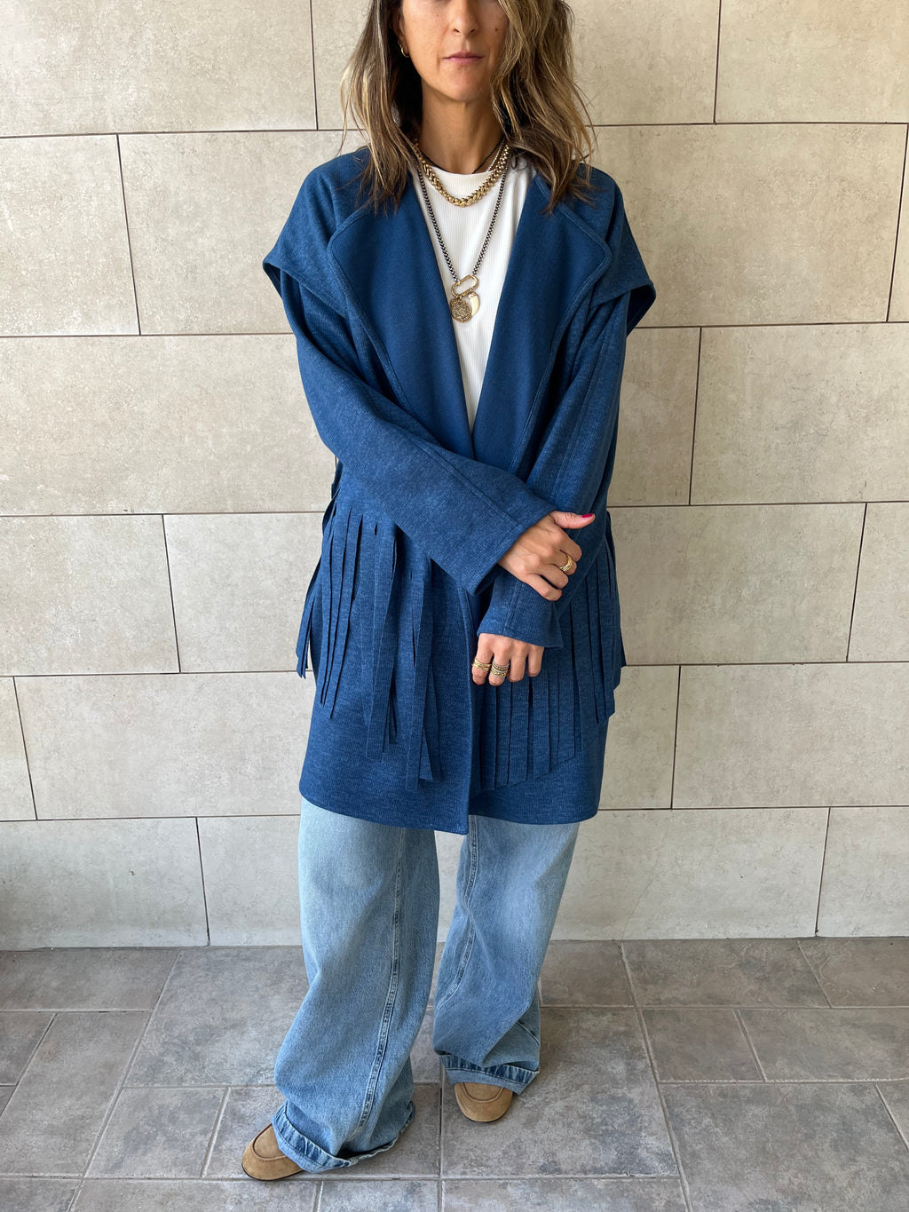 Blue Fringe Jacket