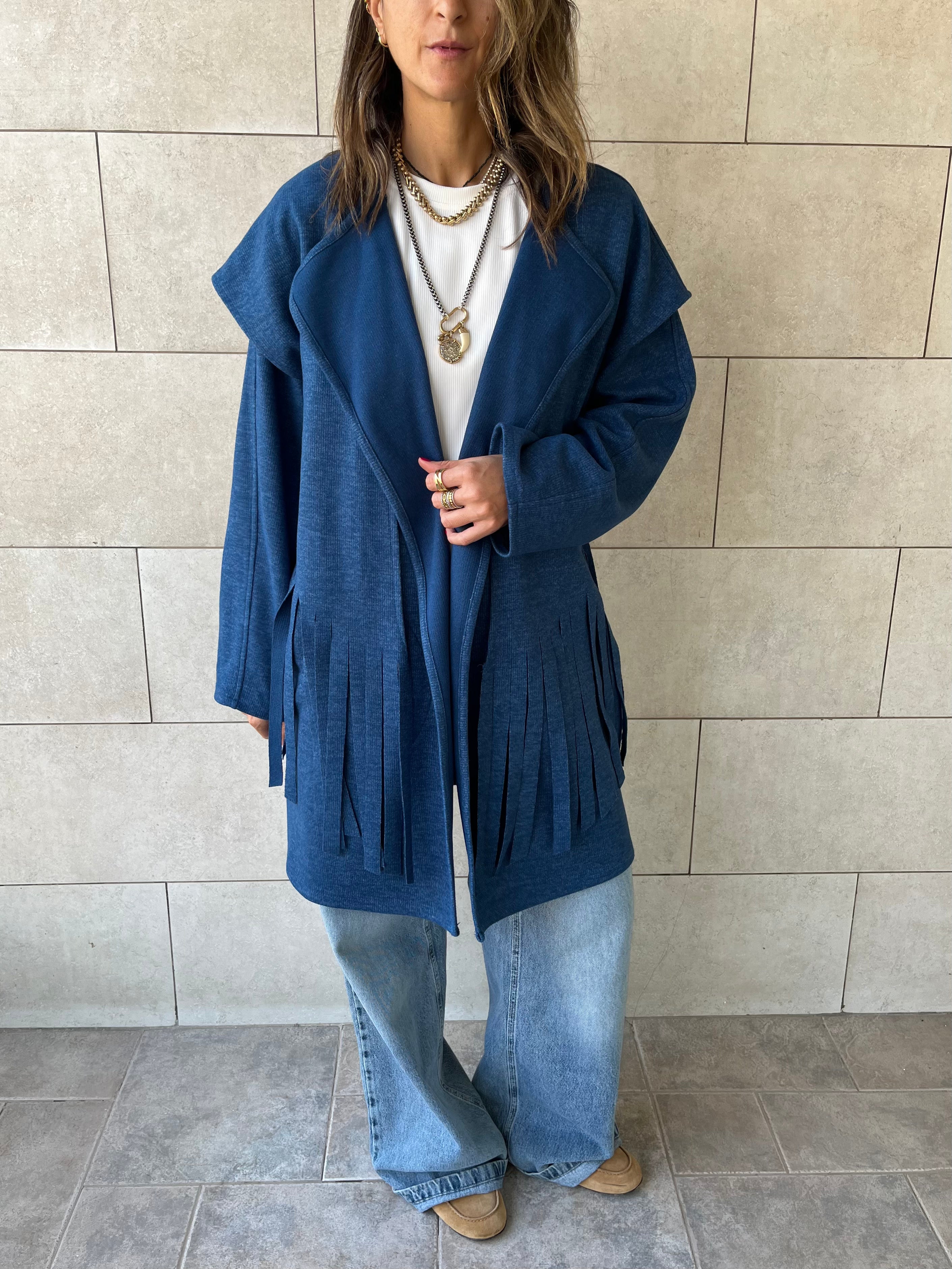 Blue Fringe Jacket