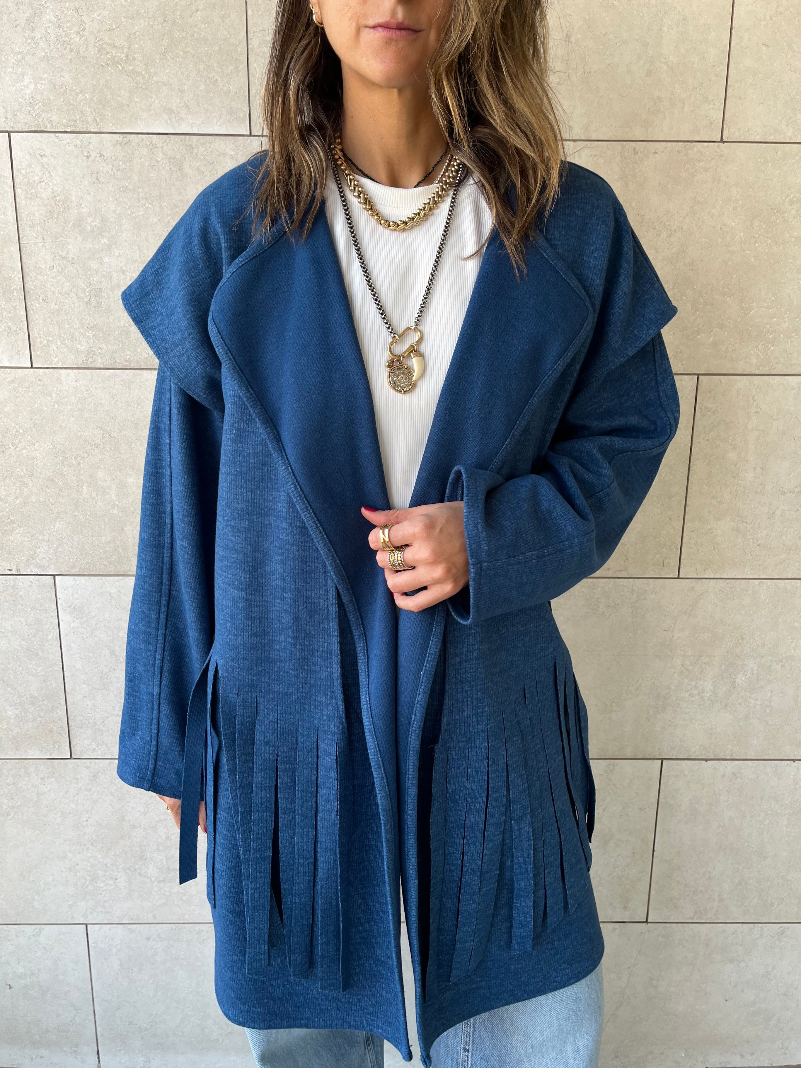 Blue Fringe Jacket