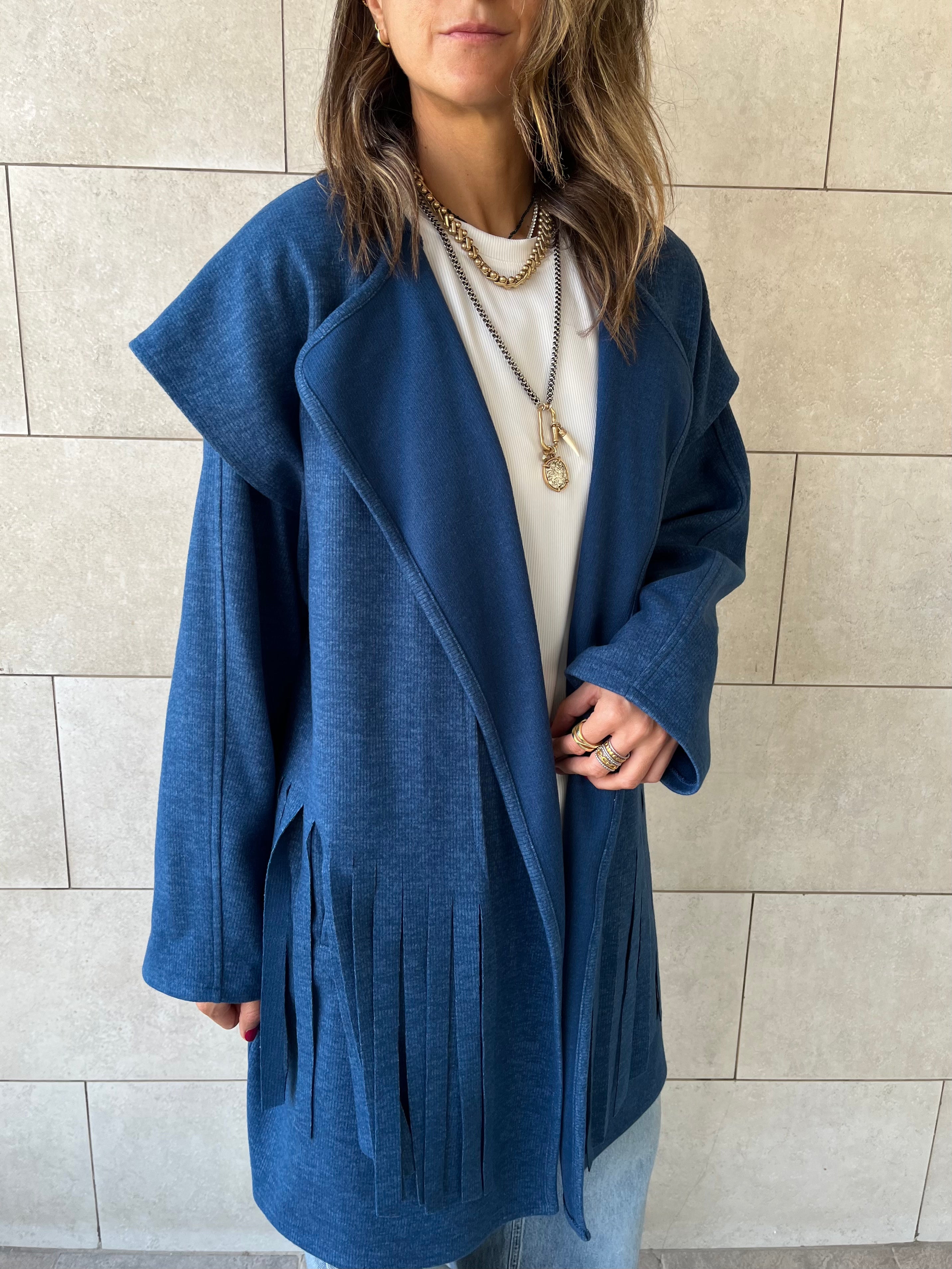 Blue Fringe Jacket