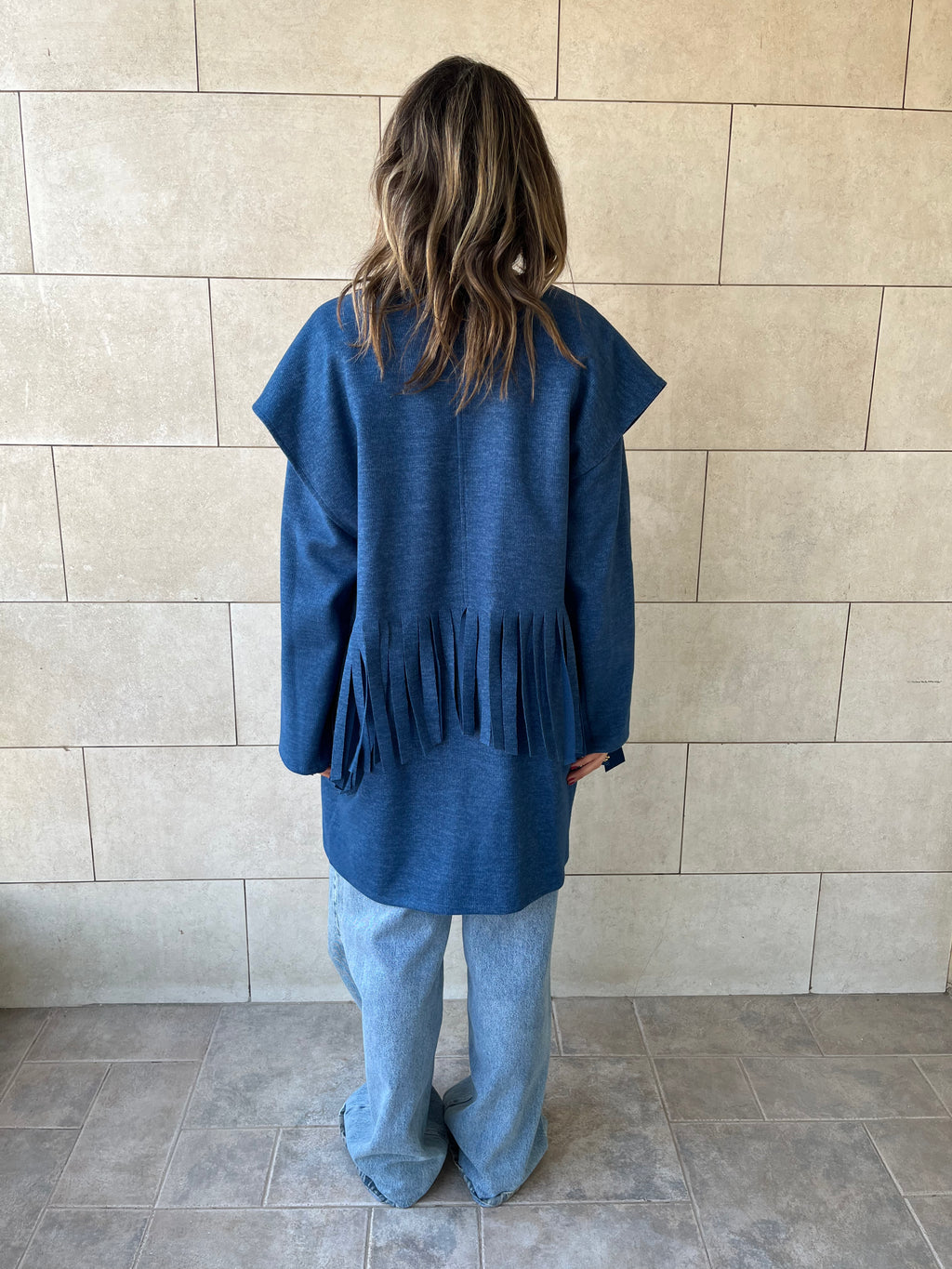 Blue Fringe Jacket