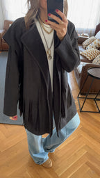 Black Fringe Jacket