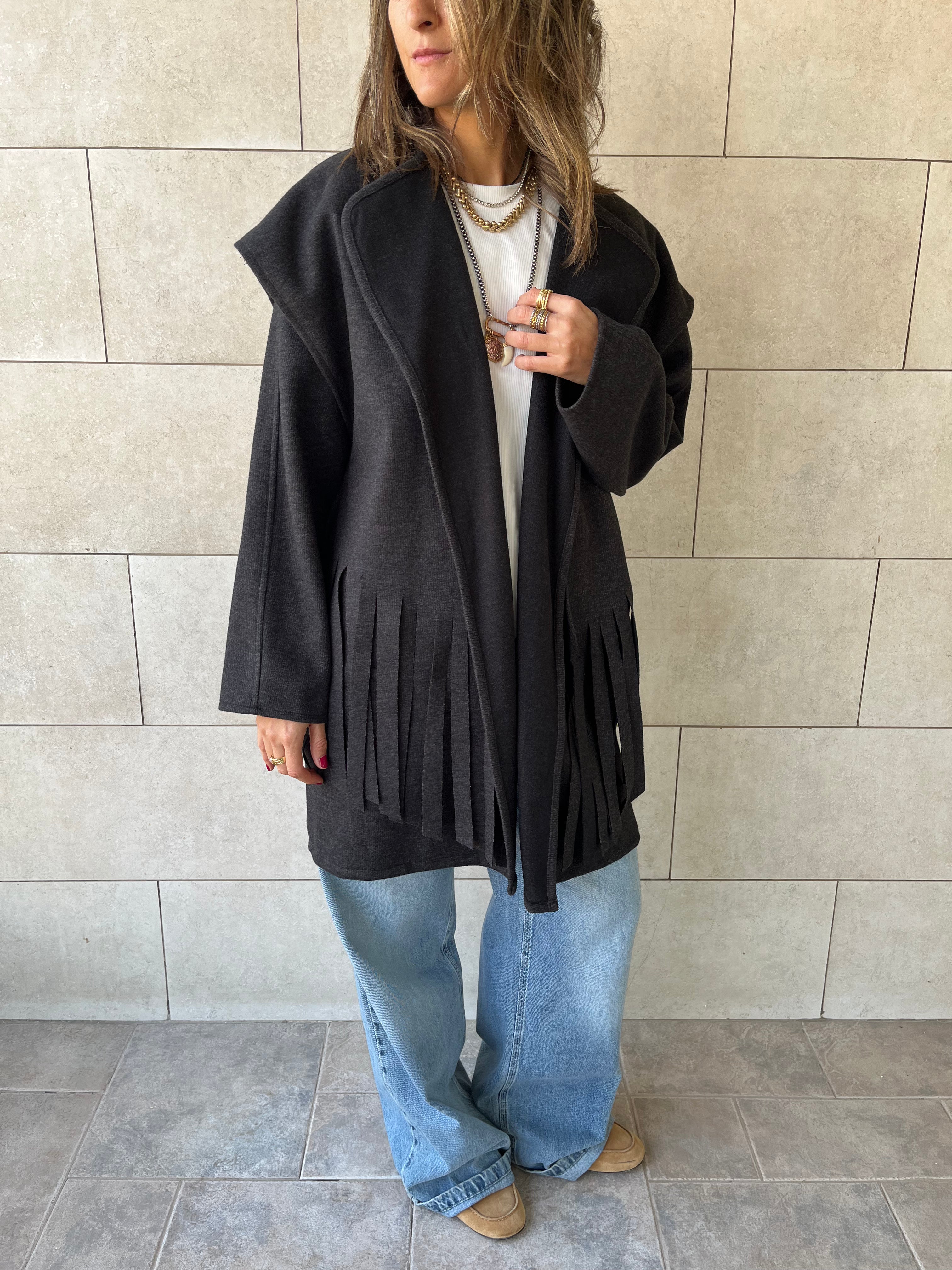Black Fringe Jacket