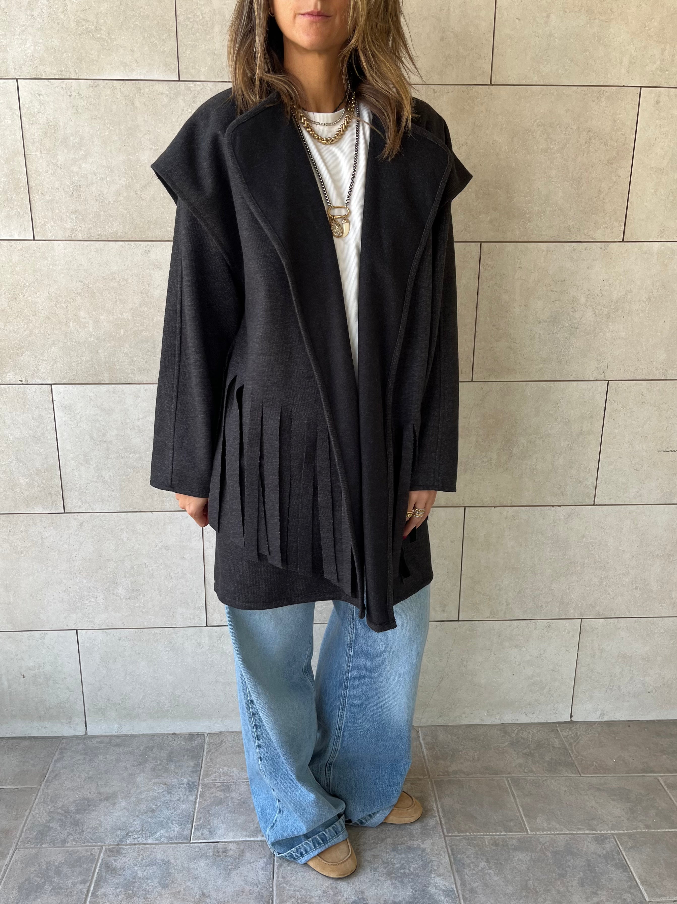 Black Fringe Jacket