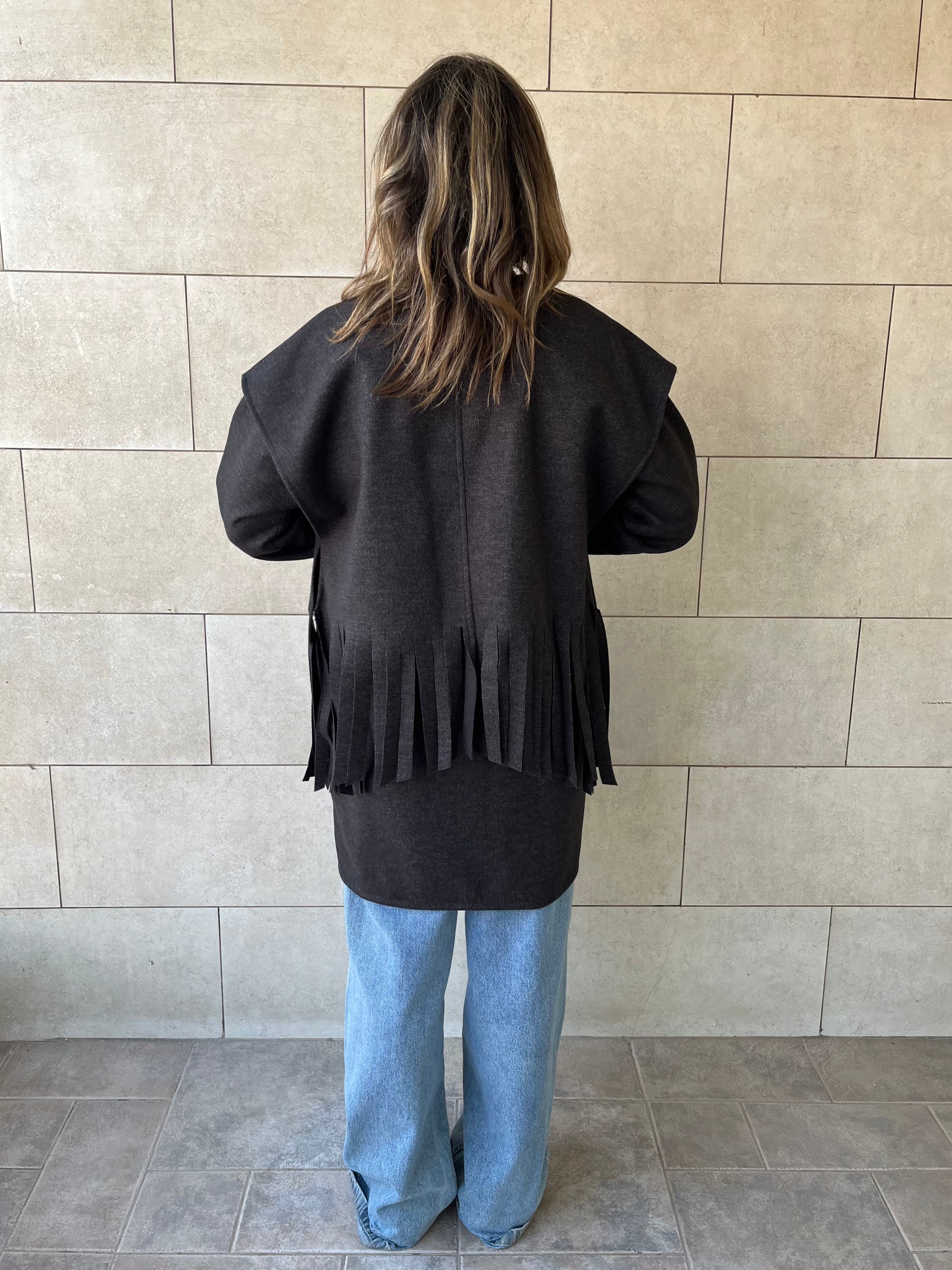Black Fringe Jacket