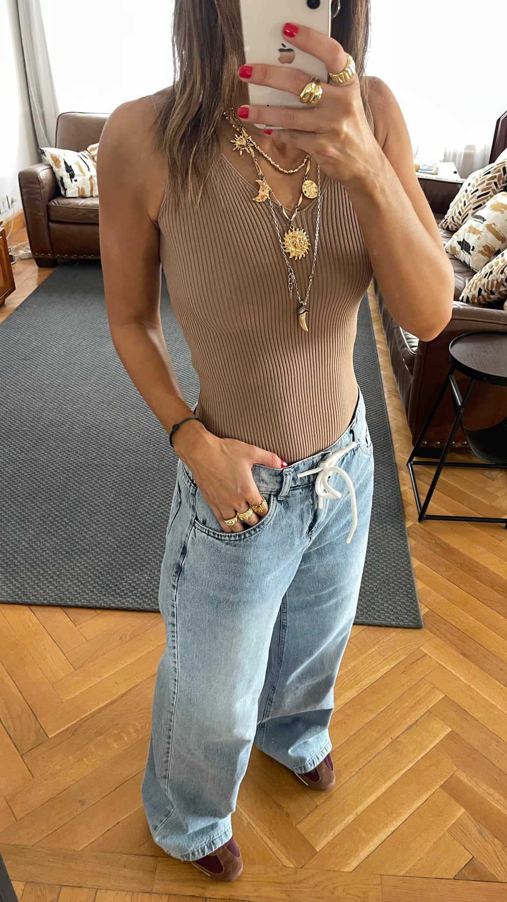 Cafe 101 Interknit V Tank Top