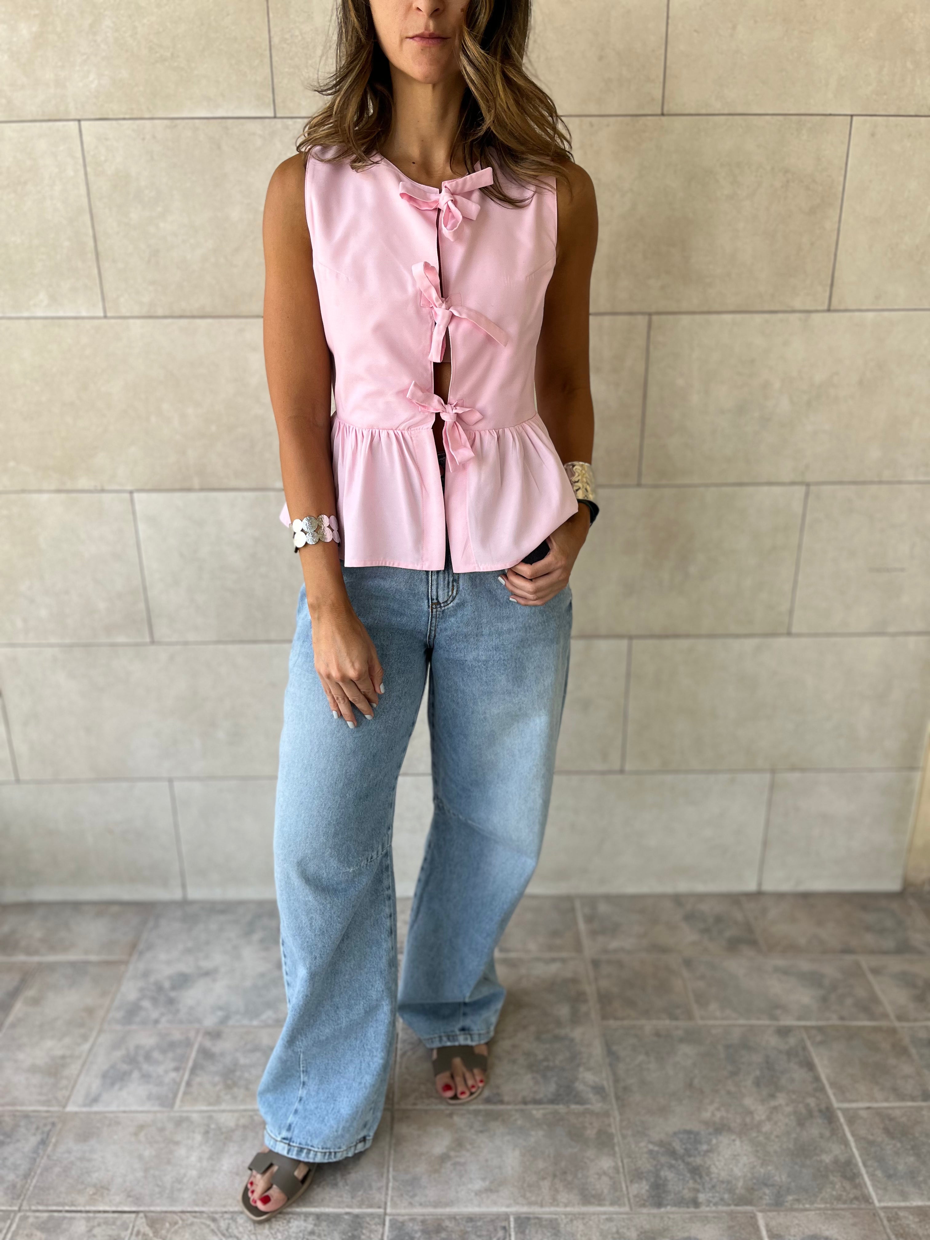 Pink Sunshine Bows Top