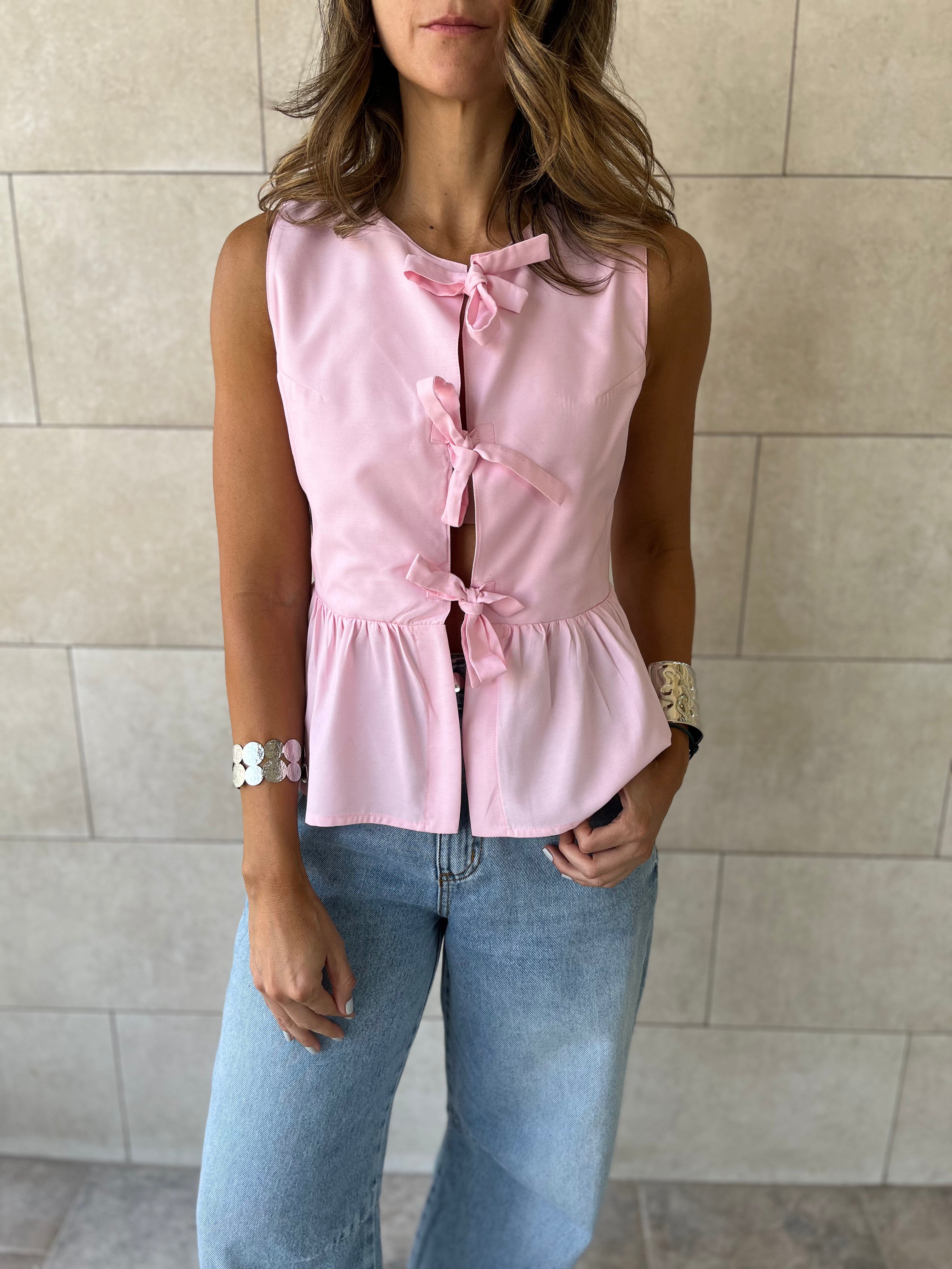 Pink Sunshine Bows Top