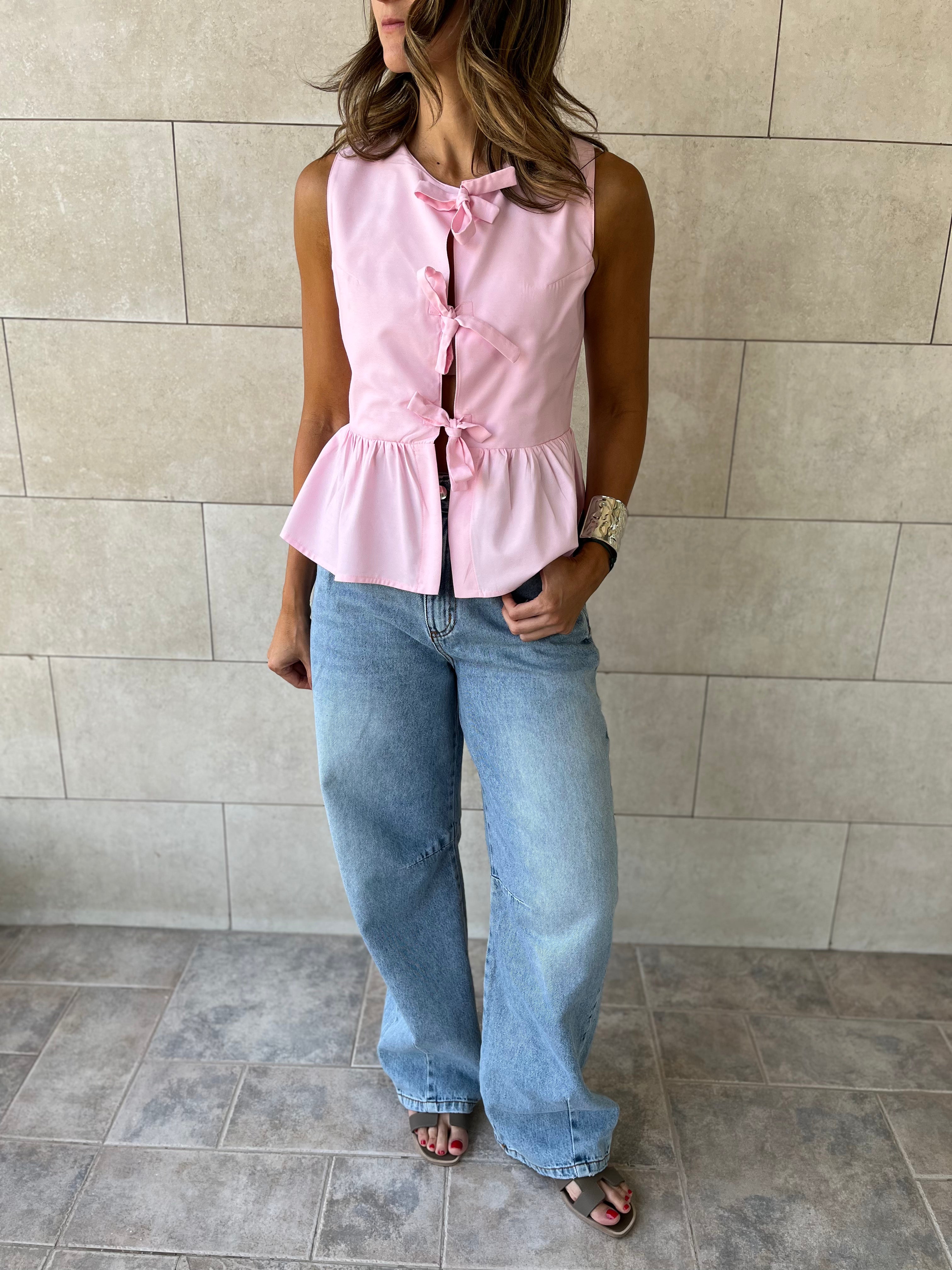 Pink Sunshine Bows Top