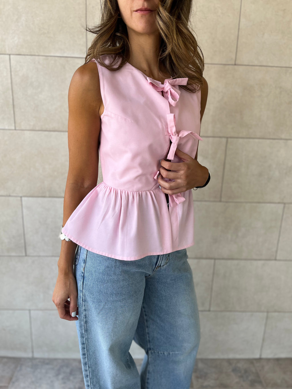 Pink Sunshine Bows Top