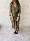 Olive Waisted Coverup