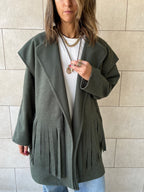 Olive Fringe Jacket