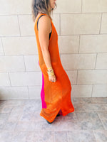 Fuchsia & Orange Crochet Dress