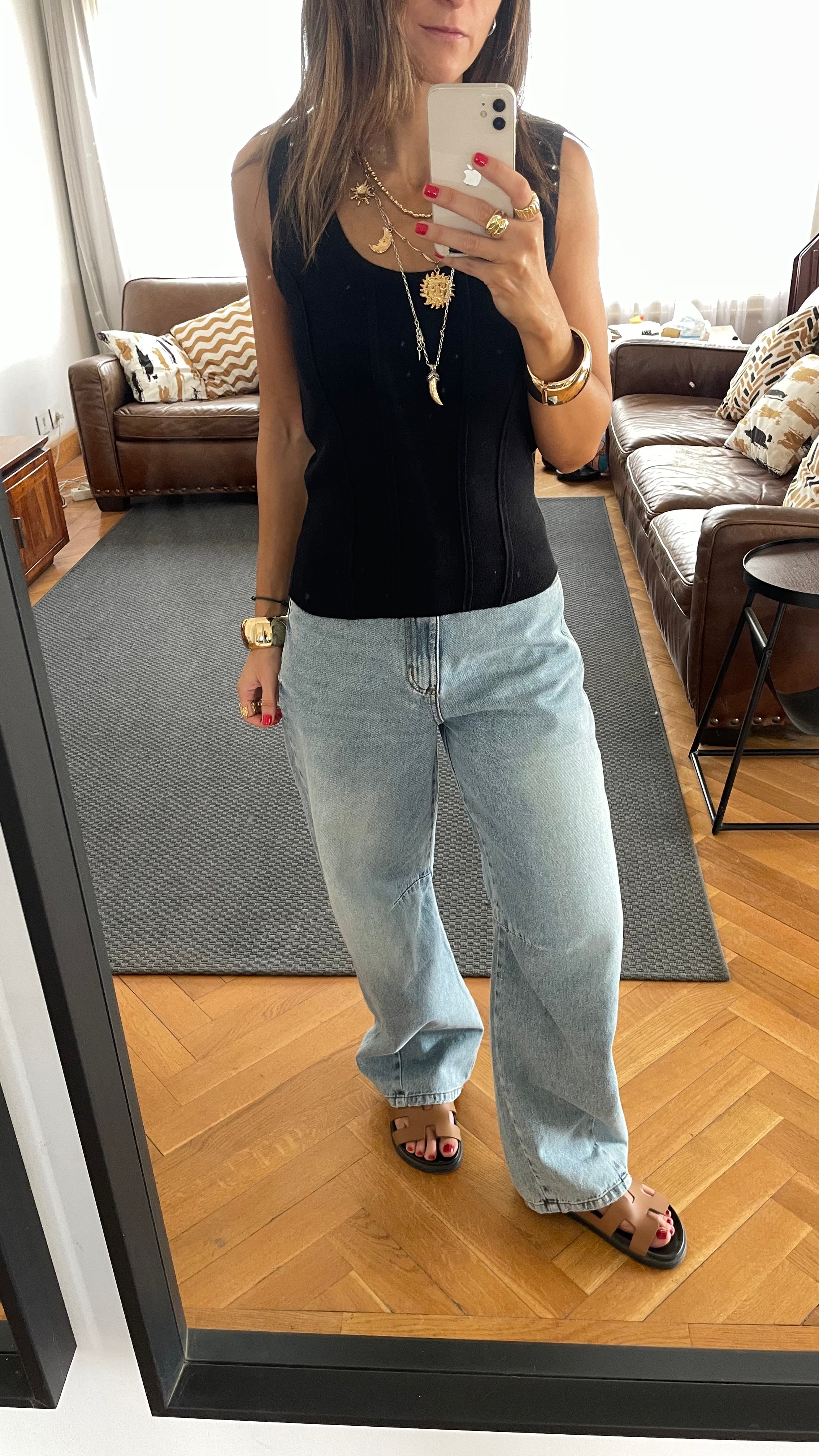 Black Long Corset Top